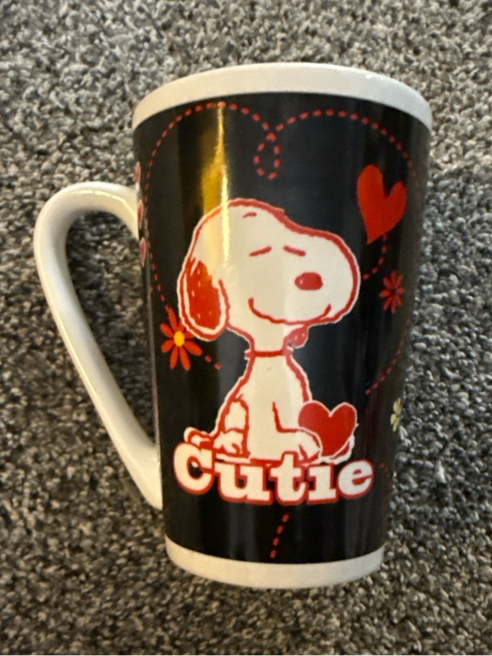 Peanuts Charlie Brown 2015 Be My Valentine Snoopy Woodstock Heart Coffee Mug 5”